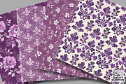 Purple Distressed Cottagecore Shabby, a Pattern Graphic by Fine Purple Elephant (Thumbnail 2 of 5)