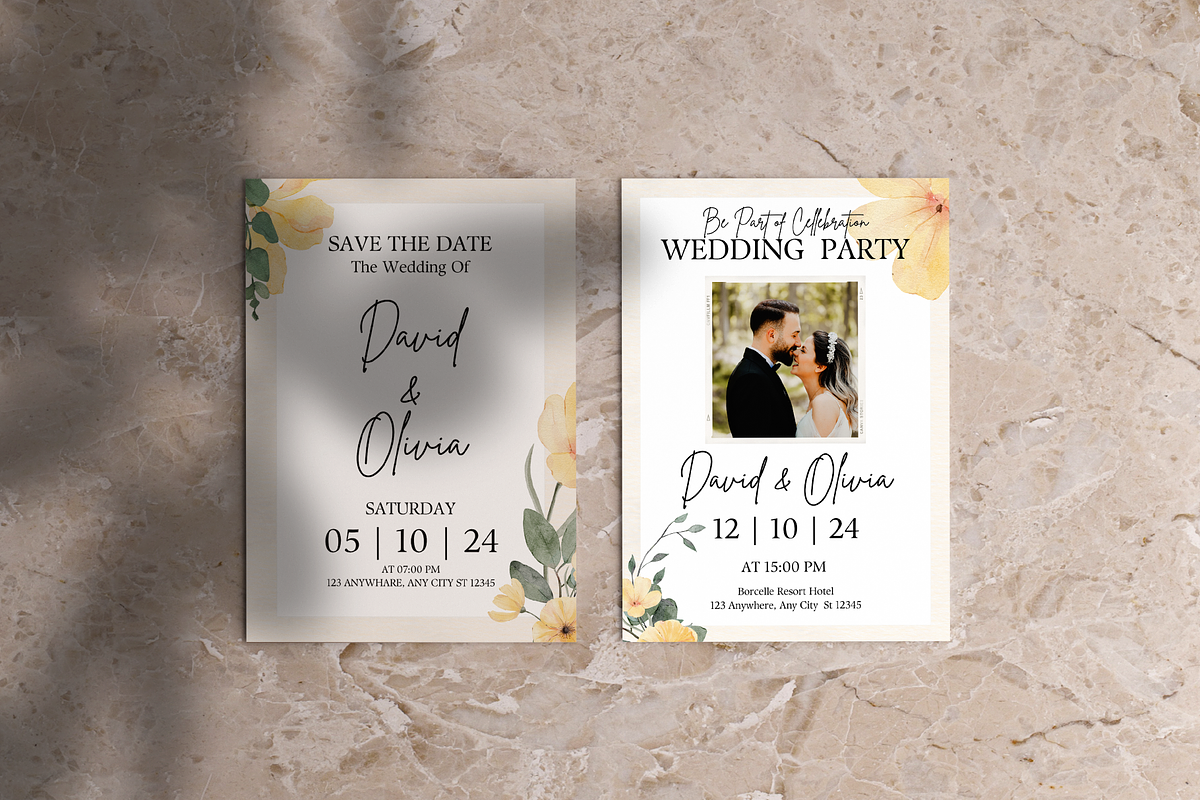 Wedding Suite Floral Canva Template, a Marketing Template by ArbaStudio (Photo 2 of 5)