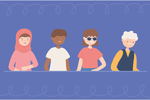 social diversity group, a Person Illustration by studiogstock