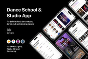 Dance School & Studio App, an UI Kit Template by flr.24 (Thumbnail 1 of 2)