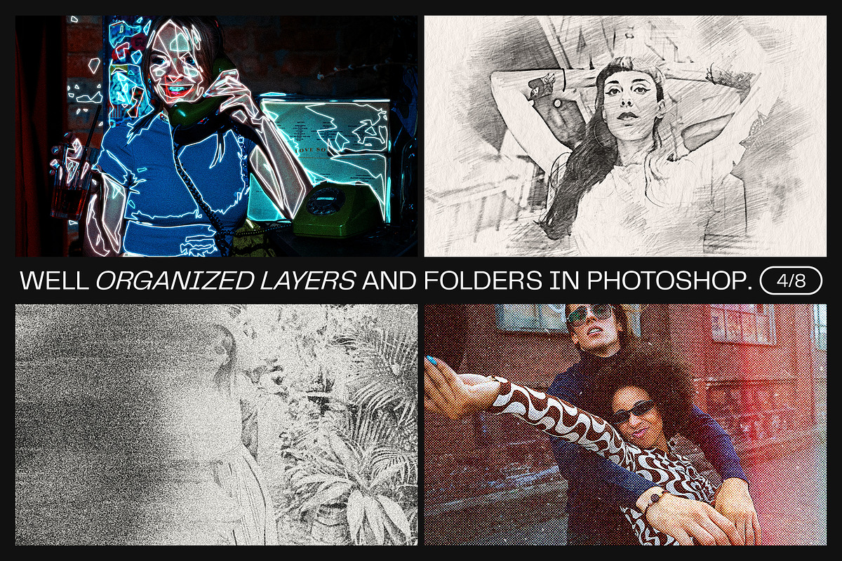 12 Photo Effect Templates, a Layer Style Add-On by iDoodle Studio (Photo 4 of 6)