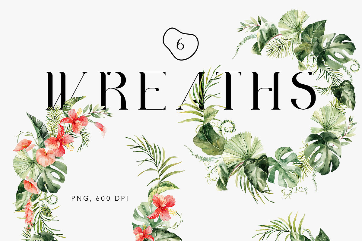 Tropical forest- watercolor greenery, a Decorative Illustration by Pamyatka Shop (Photo 5 of 13)