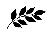 Botanical Leaf Silhouette Bundle, an Illustration by yasushie (Thumbnail 7 of 51)