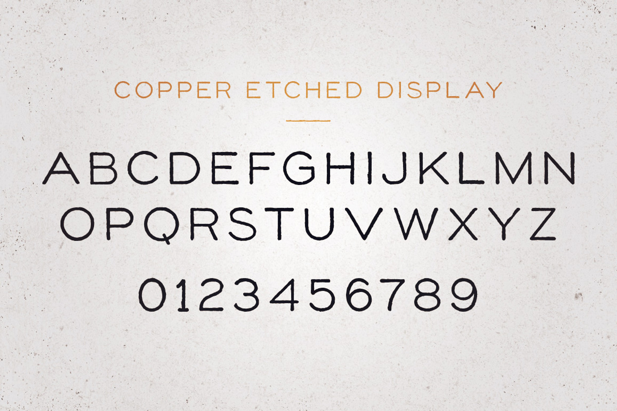 Copper Etched Display Font, a Font by Good Craft Supply Co. (Photo 2 of 6)