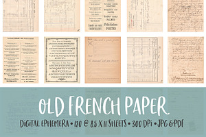Old French Paper Vintage Textures