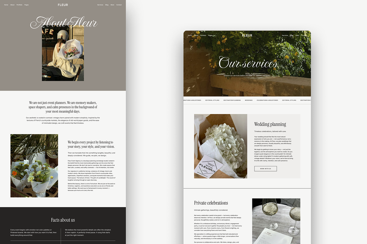 Fleur Wordpress Template preview 3