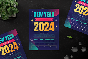 New Year Night Party Flyer, a Flyer Template by Annora Studio