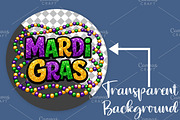 Glitter Mardi Gras PNG, an Illustration by Canvas Craft (Thumbnail 2 of 6)