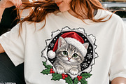 Christmas Cat Santa Hat PNG, an Object Illustration by DreamCafeArt (Thumbnail 2 of 6)