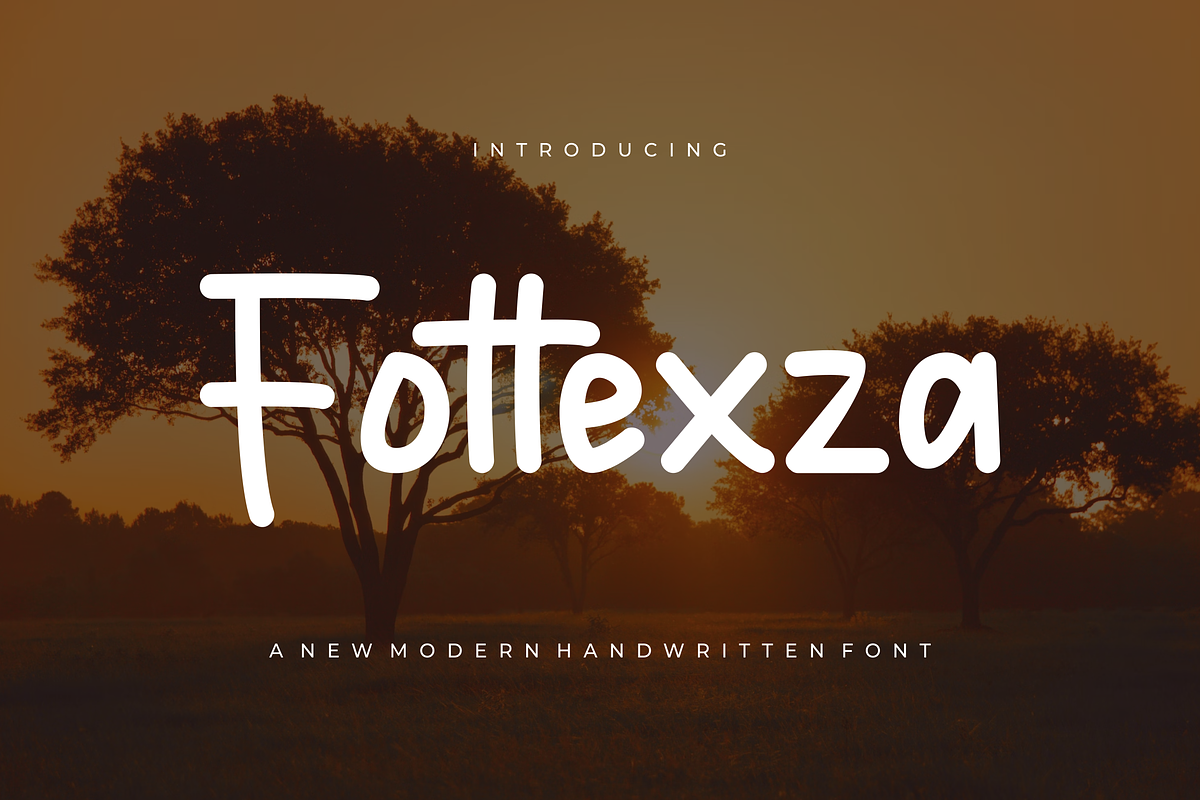 Fottexza - Font, a Handwritten Font by artchiles_design (Photo 1 of 5)