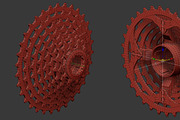 Mountain Bike Sprocket Set, an Object 3D Model by kjpargeterimages (Thumbnail 5 of 5)
