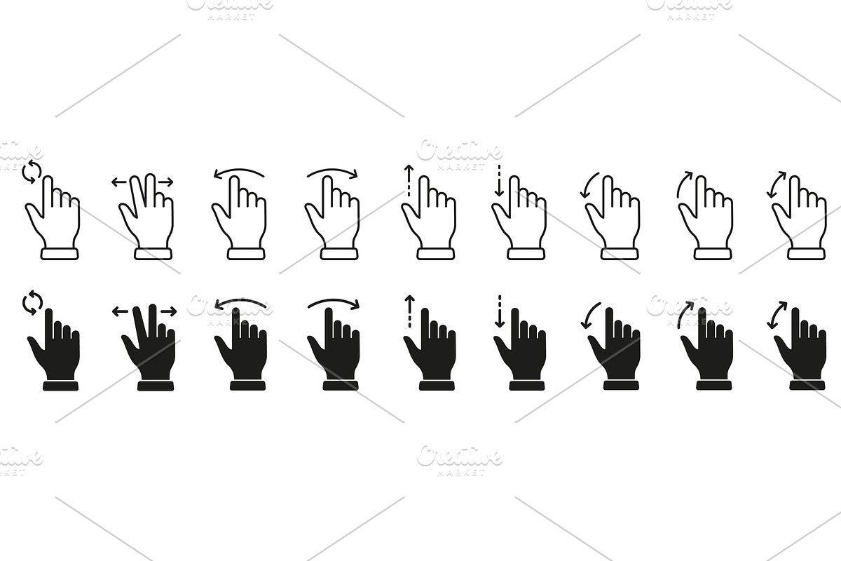 Computer Cursor, Pointer Icon Set, an Object Illustration by Gentle Studio