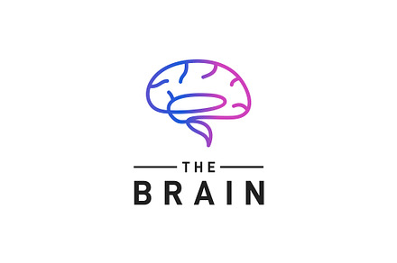 Creative Brain Line Logo Design