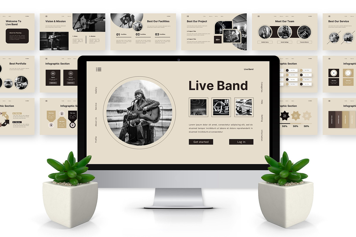 Live band - Music Google Slide preview 5