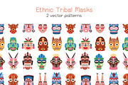Ethnic tribal masks seamless pattern, a Pattern Graphic by Good Studio (Thumbnail 1 of 6)