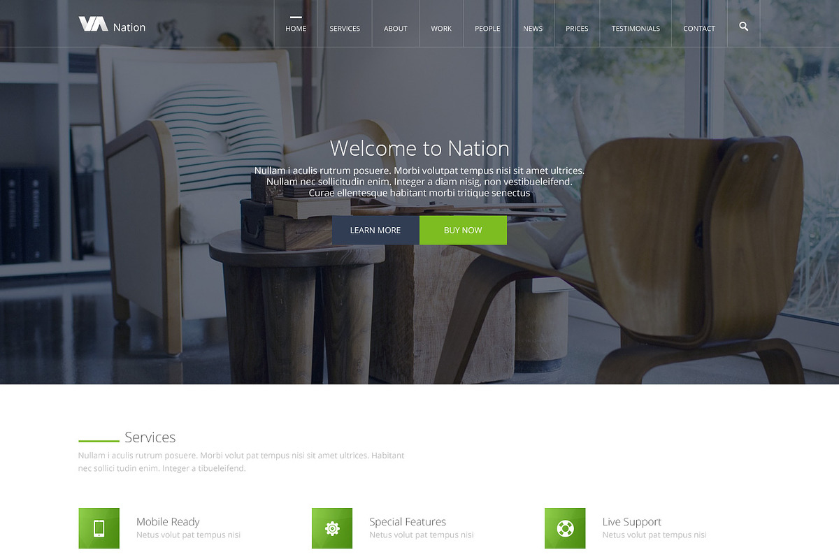 Nation-One Page PSD Template, an UI Kit Template by flr.24 (Photo 4 of 5)