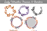 Halloween Wreath & Leaf Set, an Illustration by Kelly Jane Creative (Thumbnail 4 of 5)