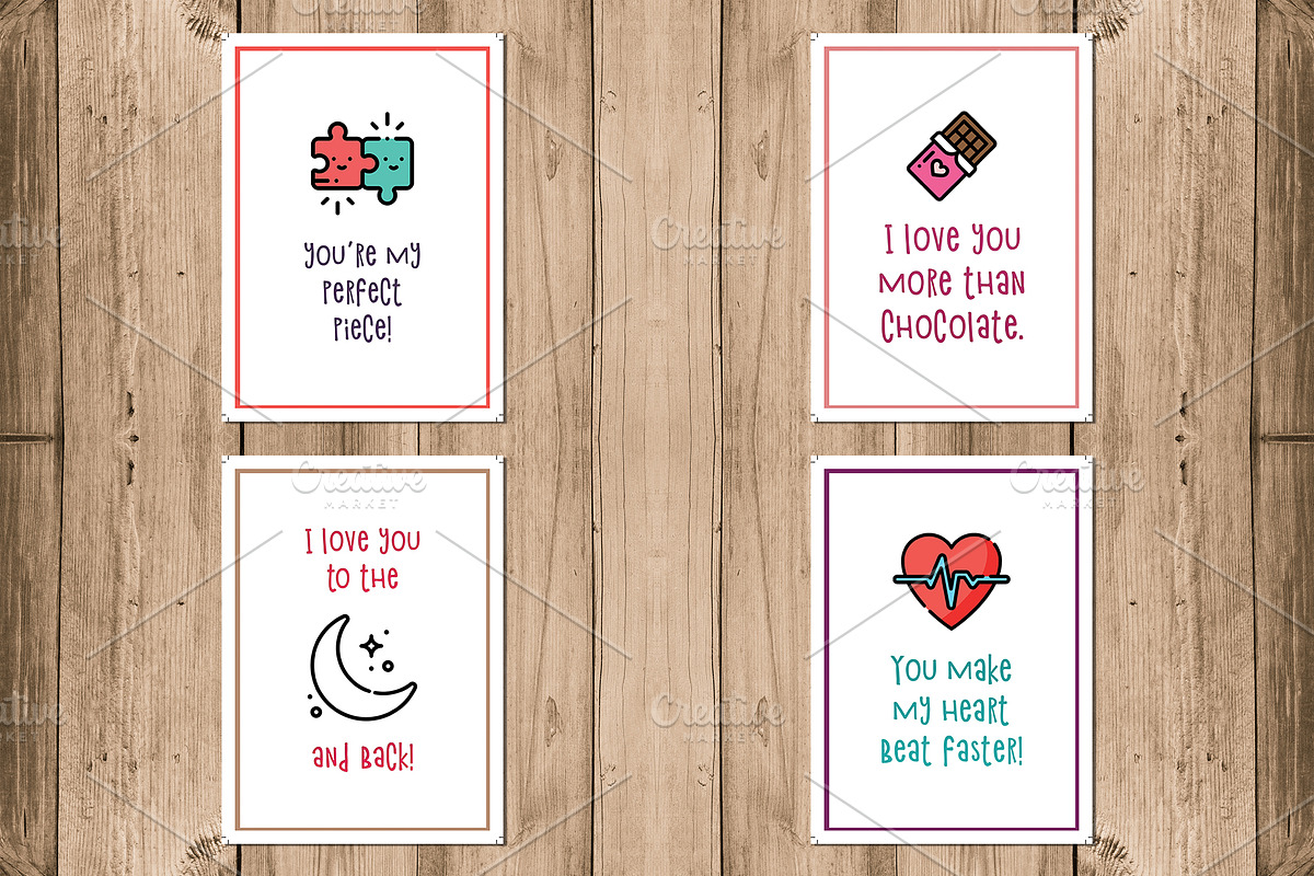 6 Valentine's Day Cards, a Card Template by Cyrah's Collection (Photo 2 of 3)