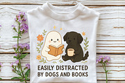 Dogs and Books Lover Ghost PNG, an Illustration by CraftArtStudio (Thumbnail 3 of 4)