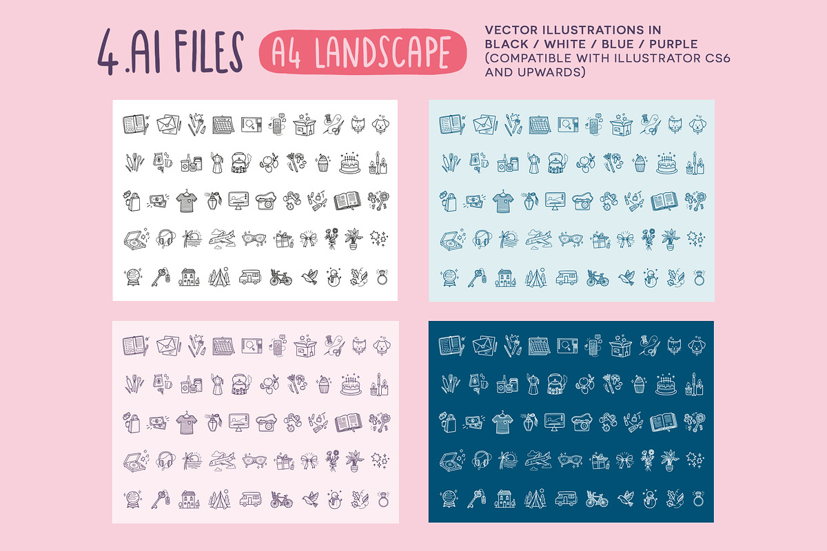 50 hand-drawn icons - Vector, an Outline Icon by Carole Chevalier (Photo 6 of 6)