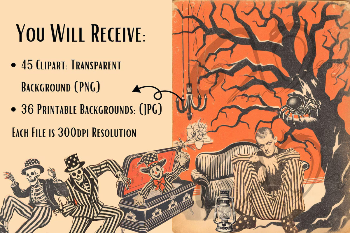 Carnival of Shadows: A Spooky 1950s, a Person Illustration by NiiiNArt (Photo 2 of 6)