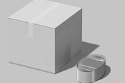 Box and Tin Can Mockup, a Packaging Mockup by Unerispace (Thumbnail 3 of 5)