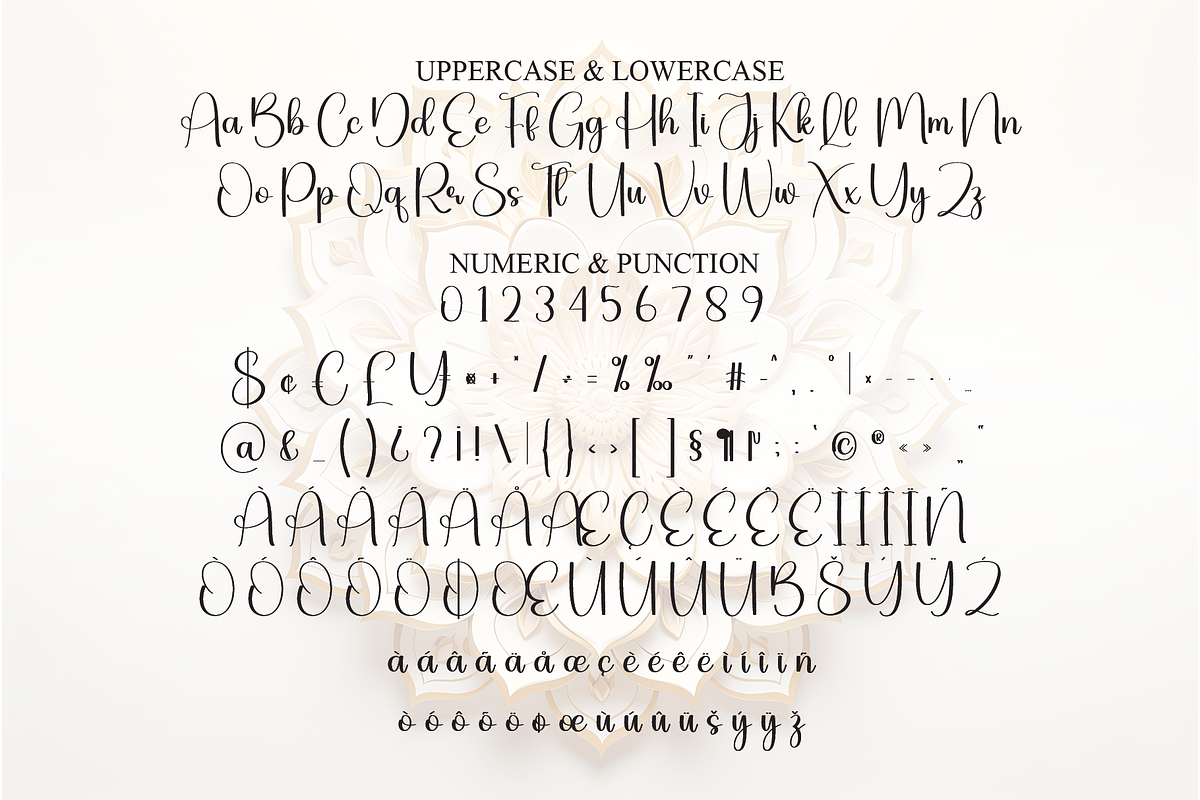 Mandala | Script Font, a Handwritten Font by Scratchones (Photo 7 of 9)