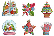 sweet christmas clipart, an Illustration by CreationArt (Thumbnail 4 of 7)