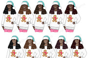 Joy Girls Clipart, a Person Illustration by GlamArtZhanna (Thumbnail 3 of 6)