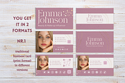 Beauty Influencer Business Card Kit, a Business Card Template by Golden Horizons Studio (Thumbnail 4 of 10)
