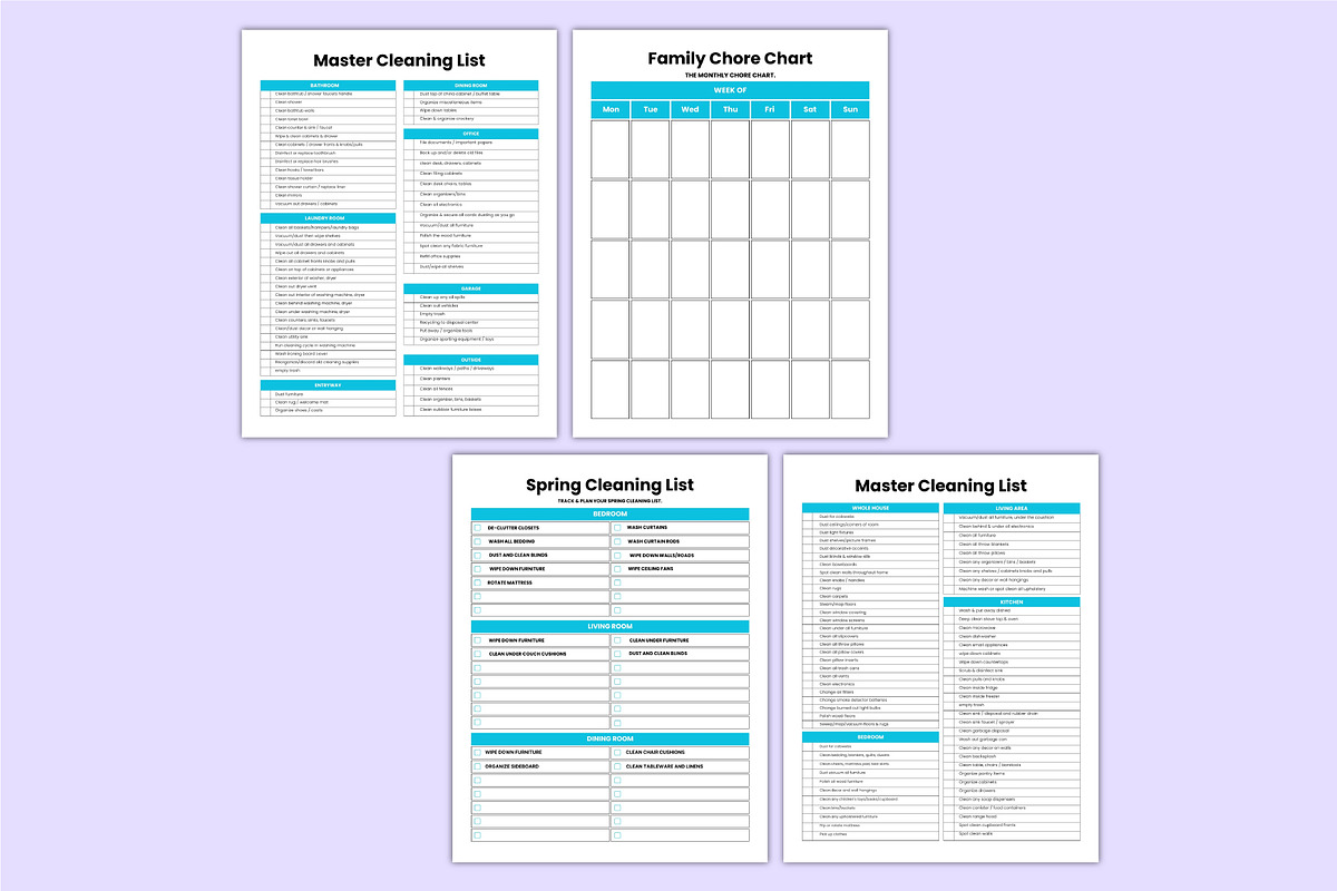 Cleaning Planner Canva Template, a Stationery Template by Mustafiz (Photo 5 of 5)