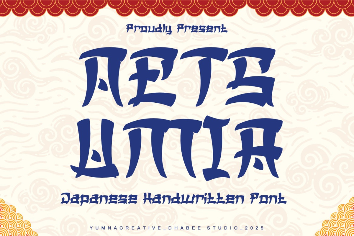Netsumia - Japan Handwritten Font, a Handwritten Font by Dhabee (Photo 1 of 15)