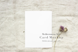 Mediterranean Style Card Mockup 5x7