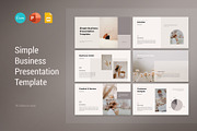 Simple Business Presentation CANVA, a Presentation Template by CreativityForest (Thumbnail 1 of 17)