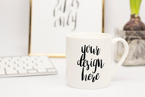 White Mug Mockup #3