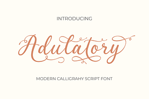 Adulatory - a Modern Font