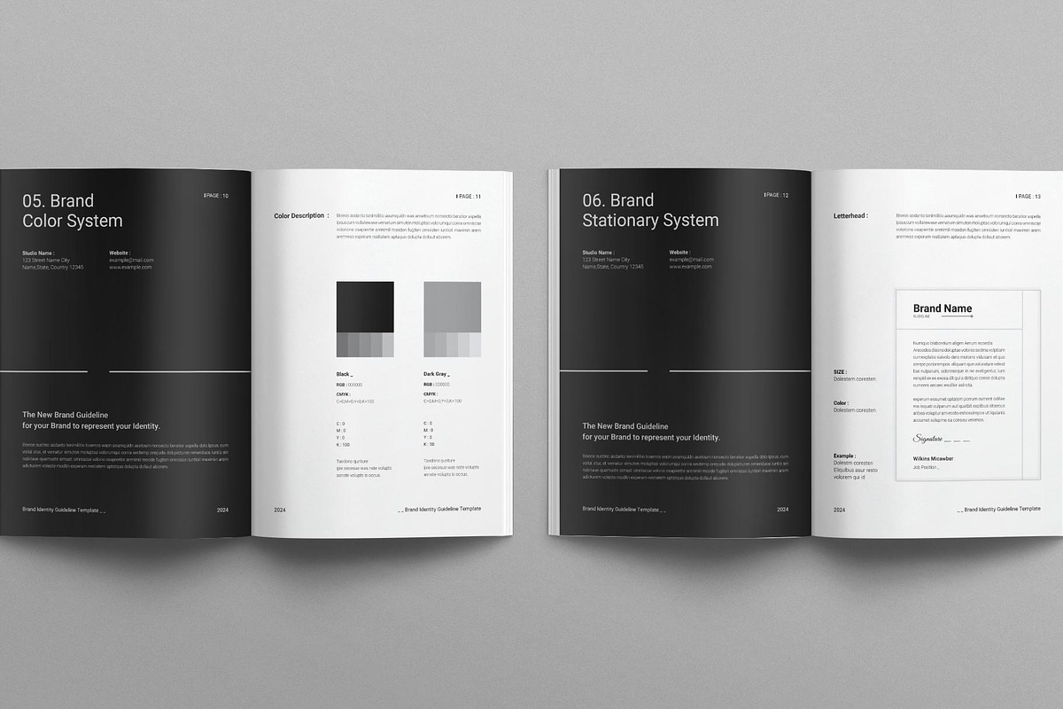 Brand Identity Guidelines Design, a Brochure Template by TemplatesForest (Photo 6 of 8)