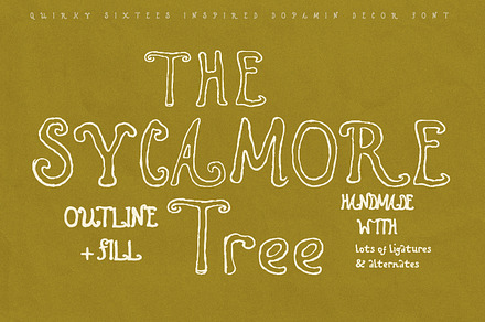 Hand Lettered Retro Outline Font, a Handwritten Font by Laras Wonderland