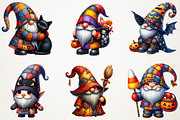 Patchwork Halloween Gnome Clipart, an Illustration by RobertsArt (Thumbnail 2 of 7)