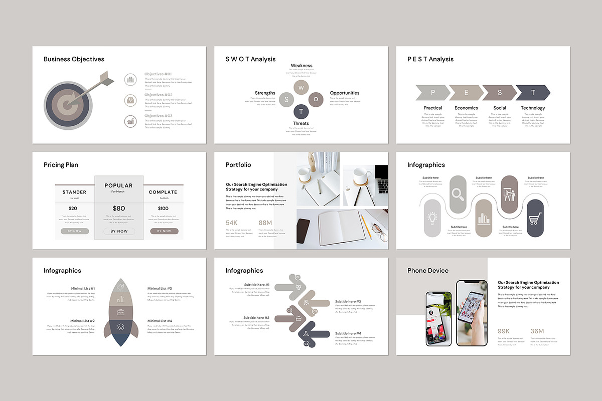 Simple Minimal Presentation Template, a Presentation Template by ...