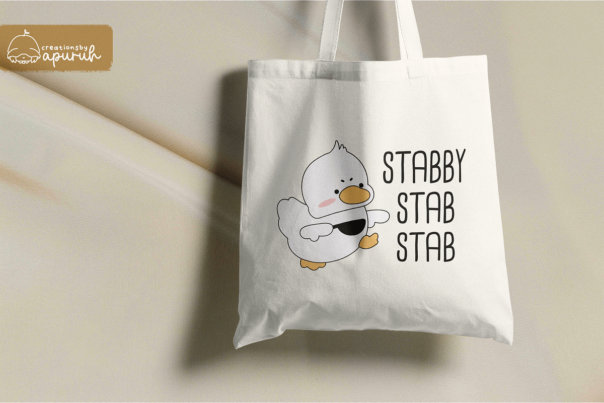 Cute Duck Funny Witty Quotes Meme 2, a Stationery Template by creationsbyapuruh (Photo 4 of 7)