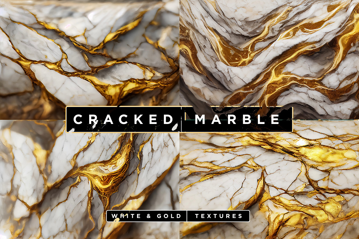 White Gold Cracked Marble Textures, a Texture Graphic by Layerform Design Co. (Photo 3 of 4)
