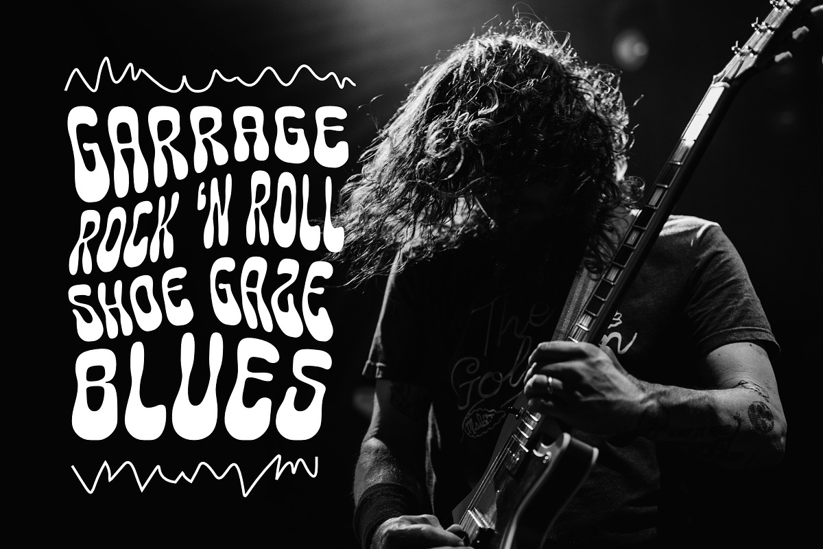 BrownyGroove - a retro psychedelic, a Sans Serif Font by Brainware Graphic (Photo 10 of 10)