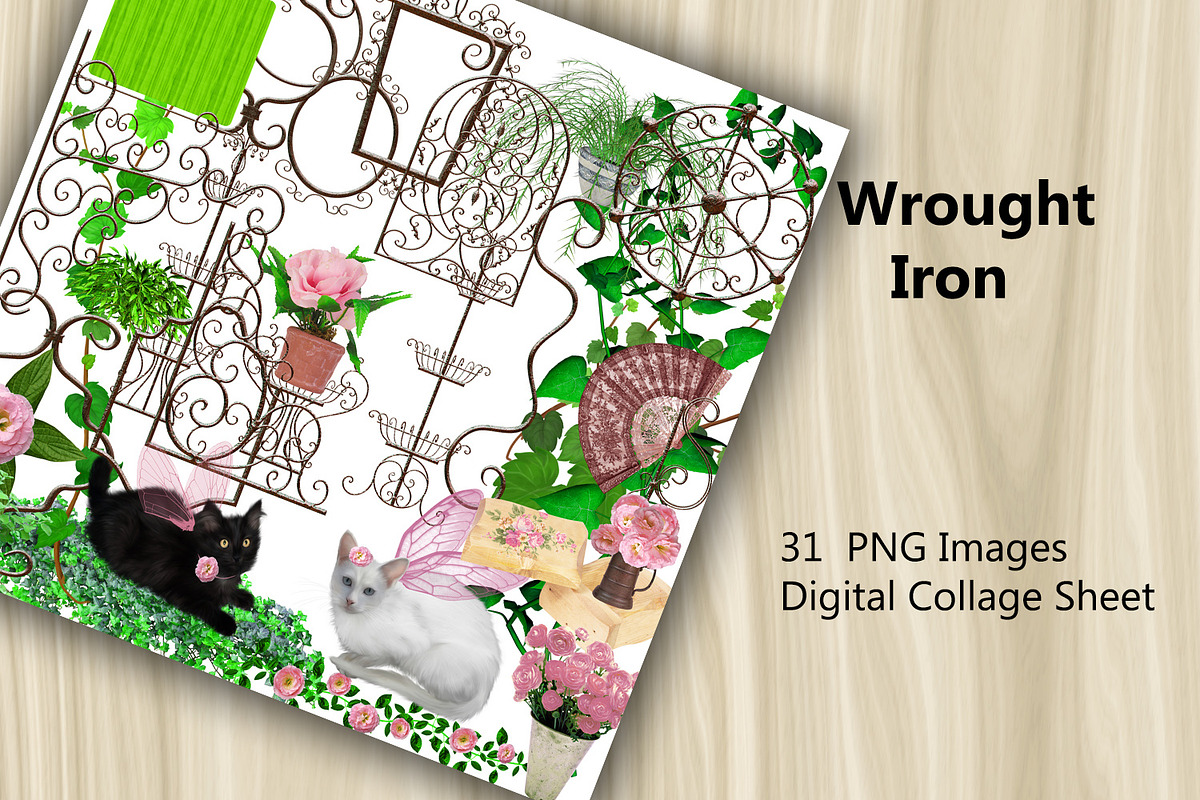 Digital  Kit - Wrought Iron, a Print Template by Kseniya-Omega (Photo 1 of 2)