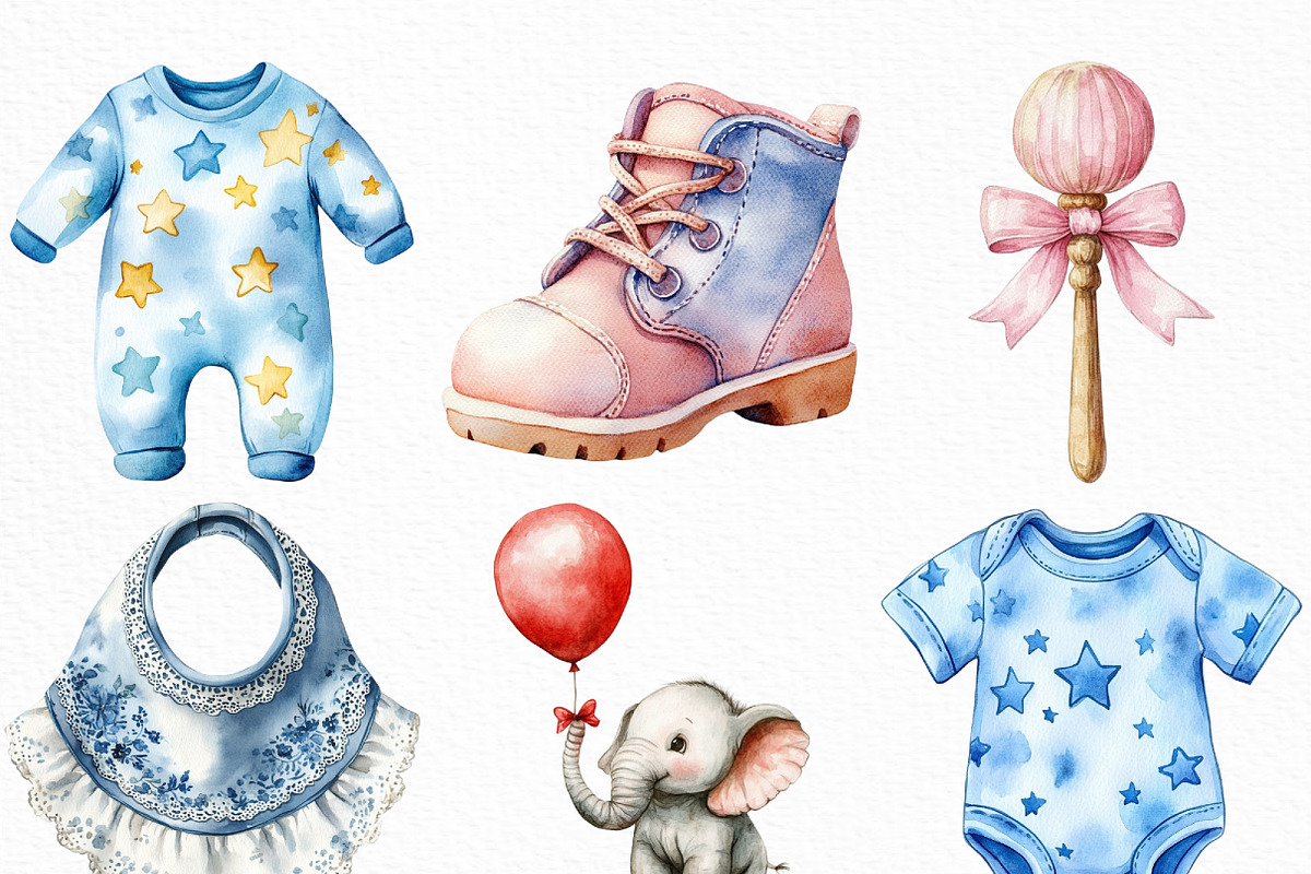 Baby Shower Clipart, an Illustration by Craft Nest (Photo 3 of 6)