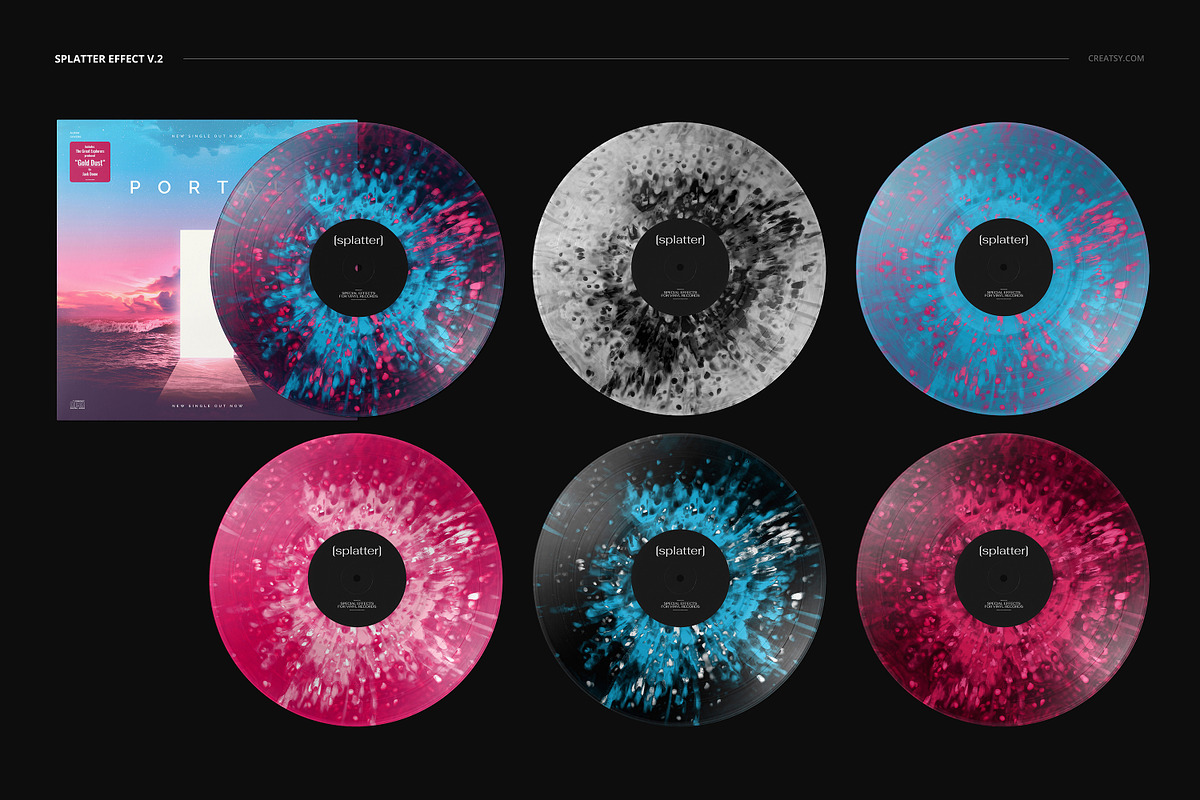 Vinyl Record & Cover Mockup Set, a Merchandise Mockup by creatsy5 (Photo 21 of 54)