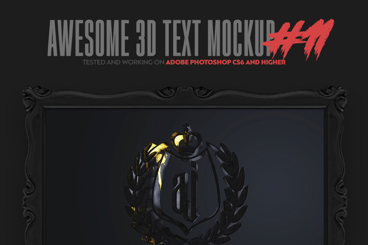 Awesome 3D Text Mockup Bundle, a Mockup by Amorjesu.com (Photo 12 of 21)