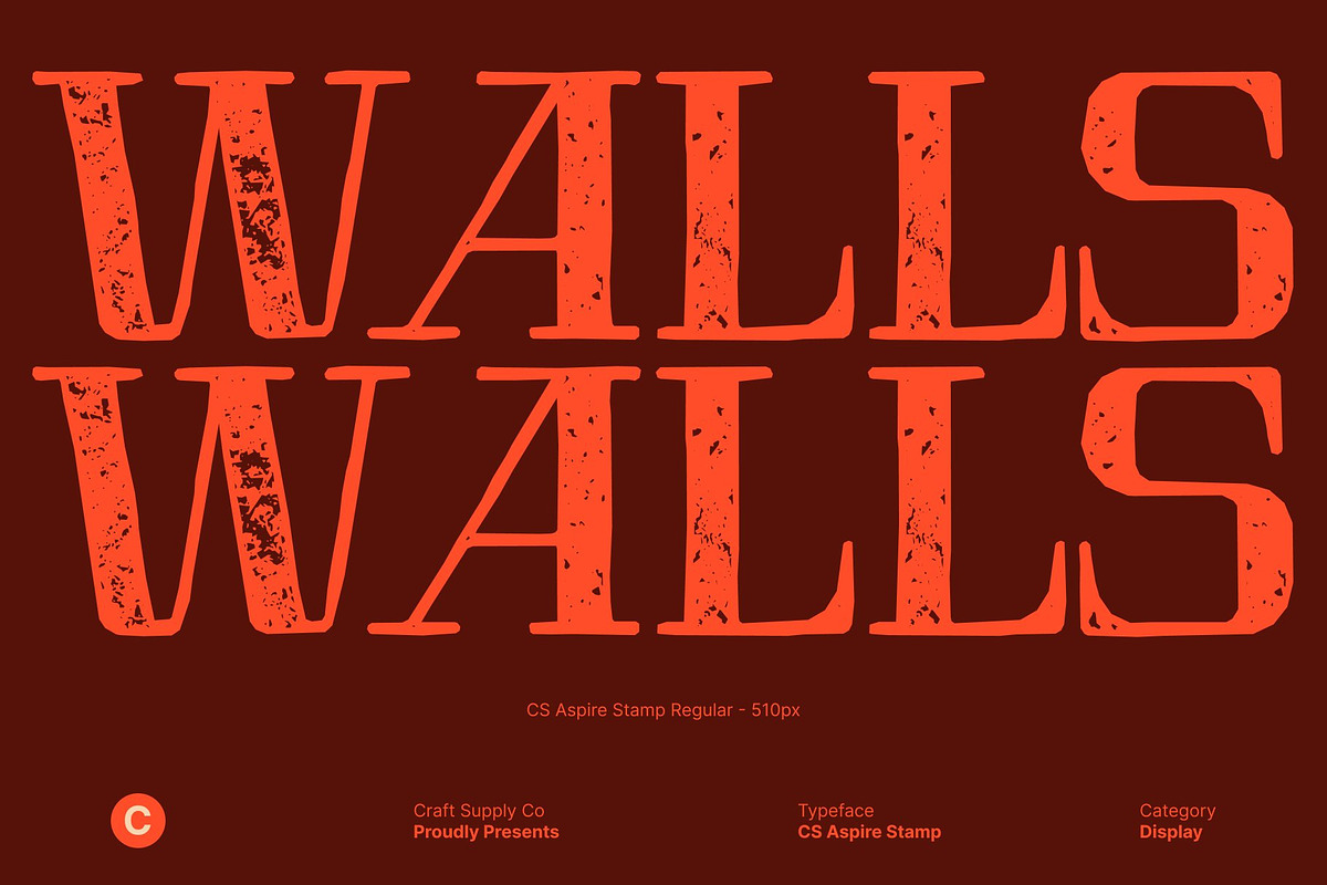 CS Aspire Stamp, a Serif Font by Craft Supply Co. (Photo 2 of 8)