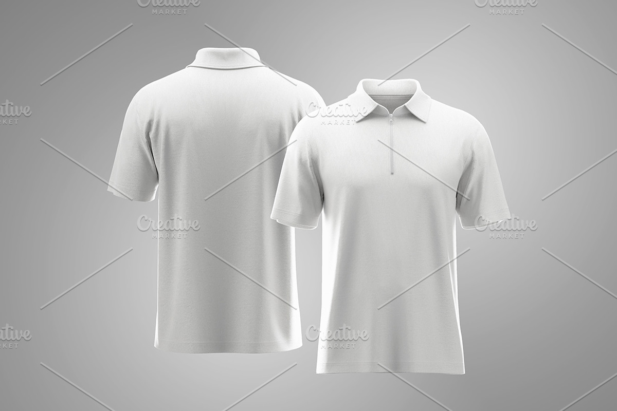 Polo T-Shirt Mockup, a Shirt Mockup by Artlogs x Modaldesain (Photo 3 of 3)