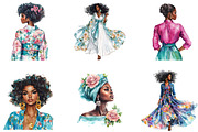 Black Girl Watercolor Sublimation, a Seasonal Illustration by Designking (Thumbnail 5 of 5)